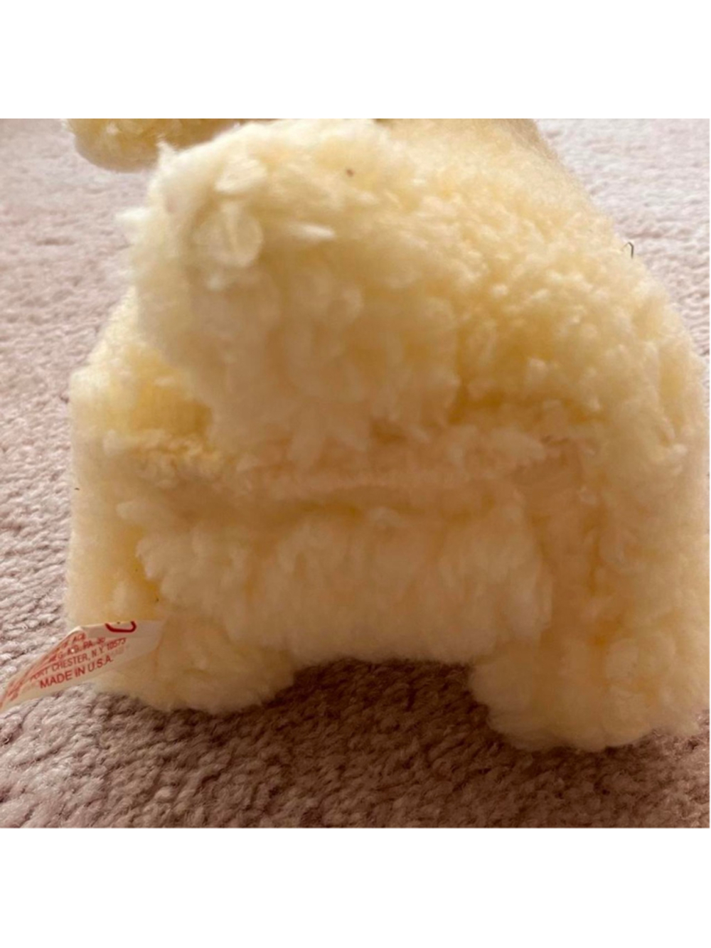 vintage 1980s Bantam musical wind-up plush lamb toy featuring textured cream fle - Picture 5 of 7